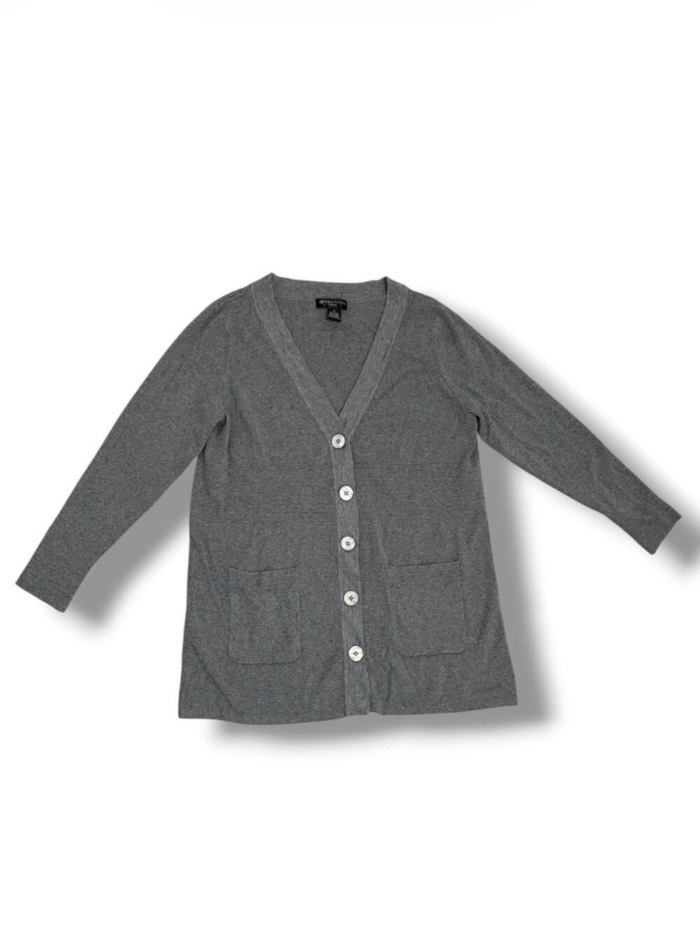 89th & Madison Long Sweater Cardigan Women's Sz 1X Academic Scholar Grandpa